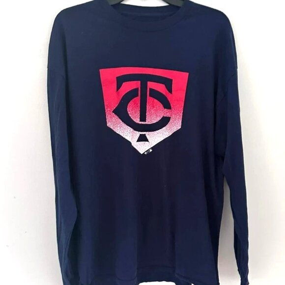 Fanatics Minnesota Twins Men's XL Long Sleeve Navy T-Shirt MLB Baseball Tee - Picture 2 of 5